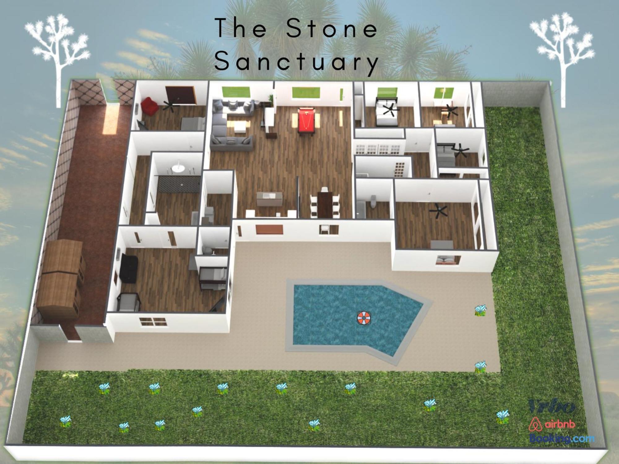 Lux Private Home - Pool, Billiards, 8 Smart Tvs, Board Games, Cotton Bedding - The Stone Sanctuary At Mccullough Hills Trailhead ลาสเวกัส ภายนอก รูปภาพ