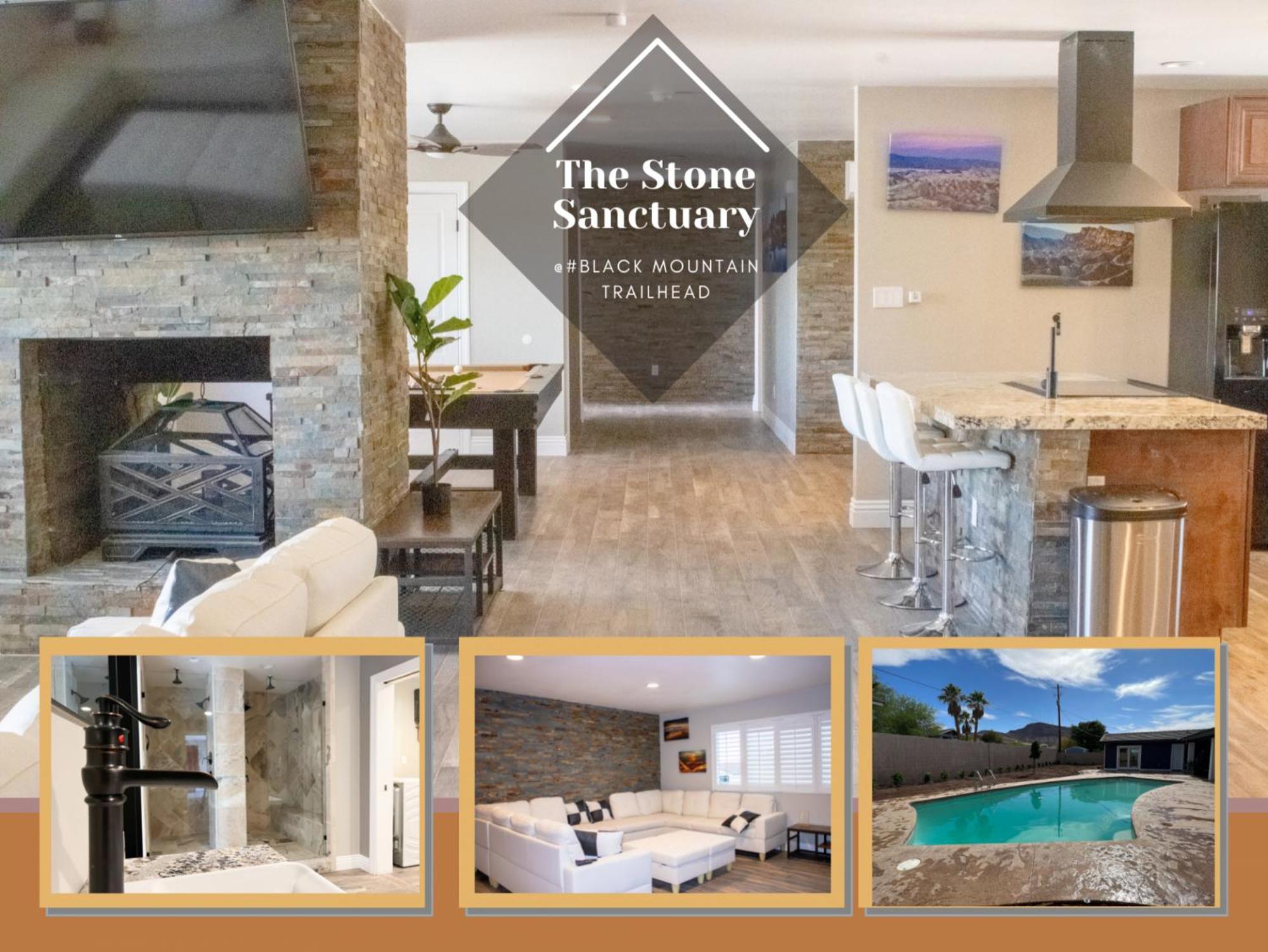 Lux Private Home - Pool, Billiards, 8 Smart Tvs, Board Games, Cotton Bedding - The Stone Sanctuary At Mccullough Hills Trailhead ลาสเวกัส ภายนอก รูปภาพ